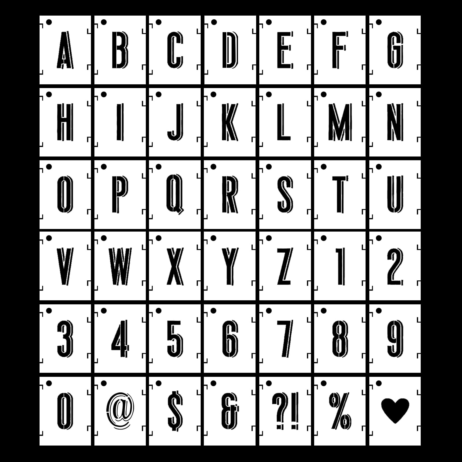 FAYAHAR 42 Stück Buchstaben Schablone, Wiederverwendbar DIY