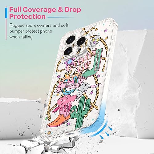 Miniatura 9 de LMA Western Retro - Funda para iPhone con diseño de calavera de toro y herradura diseño retro de vaquera estilo rancho botas vintage para iPhone 11