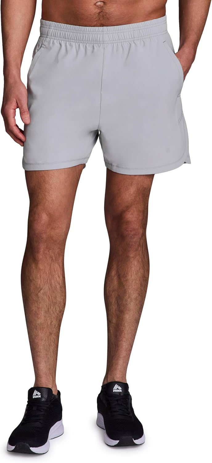 RBX Active Running Shorts for Men, Athletic Fit 5" Inseam Quick Drying Woven Workout Shorts with Pockets