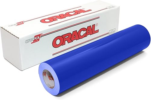 Oracal 651 Rollo de vinilo brillante de 12 pulgadas por 150 pies, color azul brillante