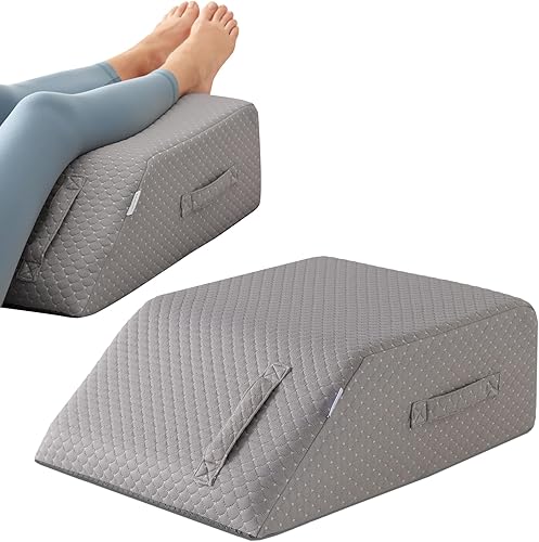 Almohada de pierna con elevación de circulación sanguínea, cuña de pierna para elevación para hinchazón, almohada de elevación de piernas para