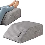 MEGCXIT Leg Pillow Elevation Blood Circulation, Leg Wedge for Elevation for Swelling, Leg Elevating Pillow for After Surgery, Memory Foam Foot Knee Pillow for Back Sleeping 23.616.88 Inch Grey