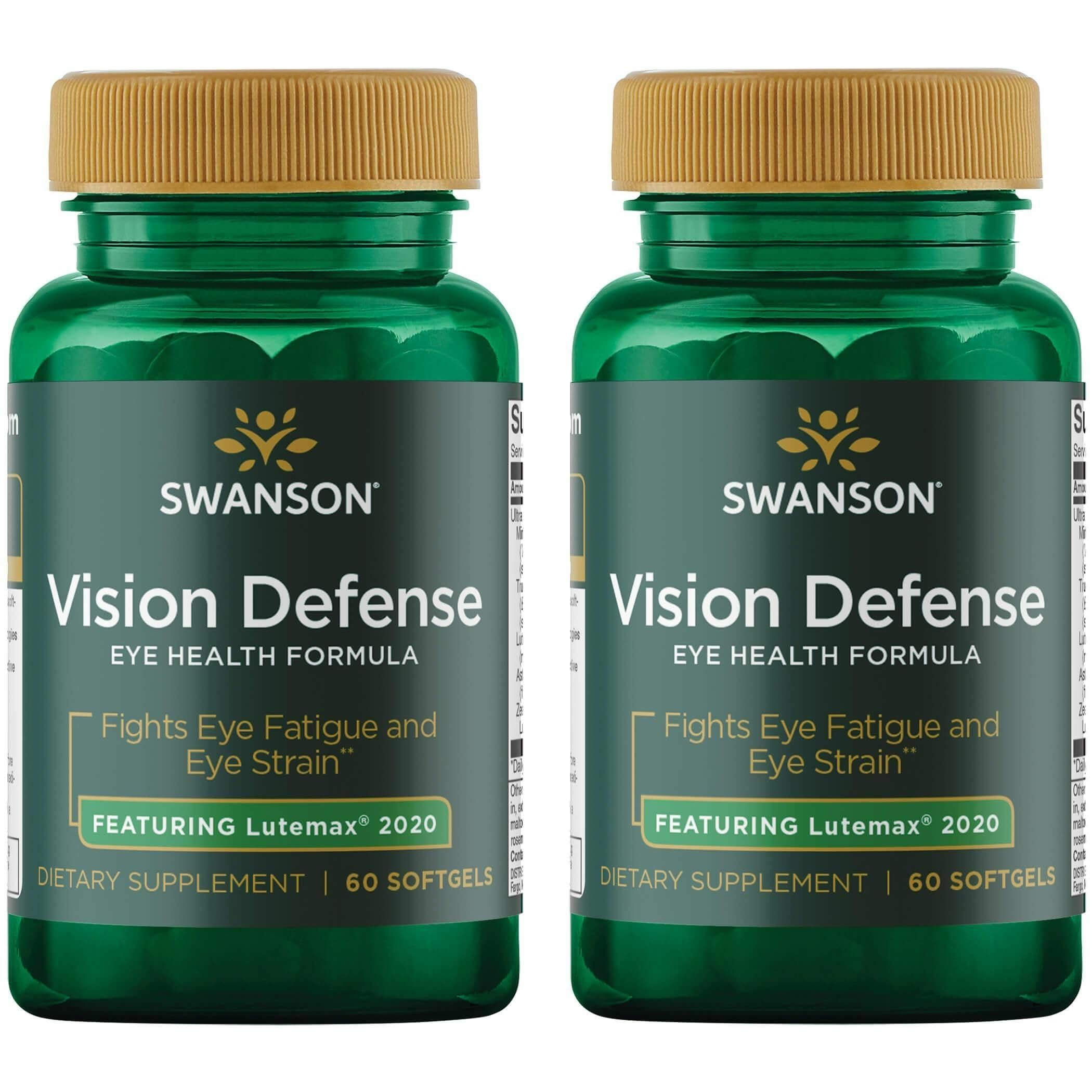 Swanson Vision Defense Antioxidant Health Supplement, 60 Softgels, 2 Pack 60 Count (Pack of 2)