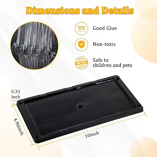 Miniatura 2 de Paquete de 24 trampas de pegamento para ratas y serpientes, trampas adhesivas más grandes y resistentes con pegamento no tóxico, trampa de plástico
