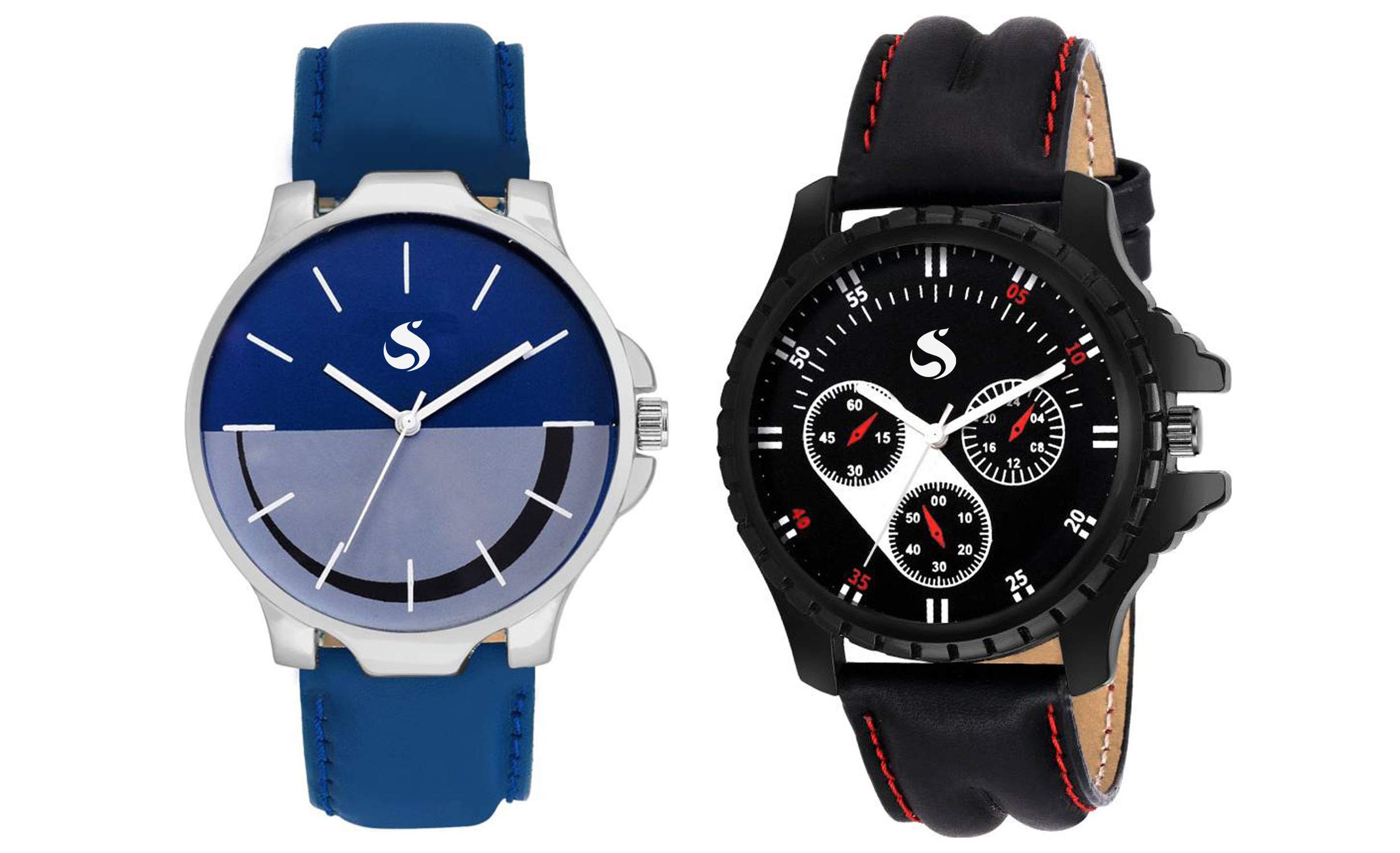 The Shopoholic Analogue Mens Watch (Multicolour Dial Multicolour Strap) (Pack of 2) (B07RN6F6F5) Amazon Price History, Amazon Price Tracker