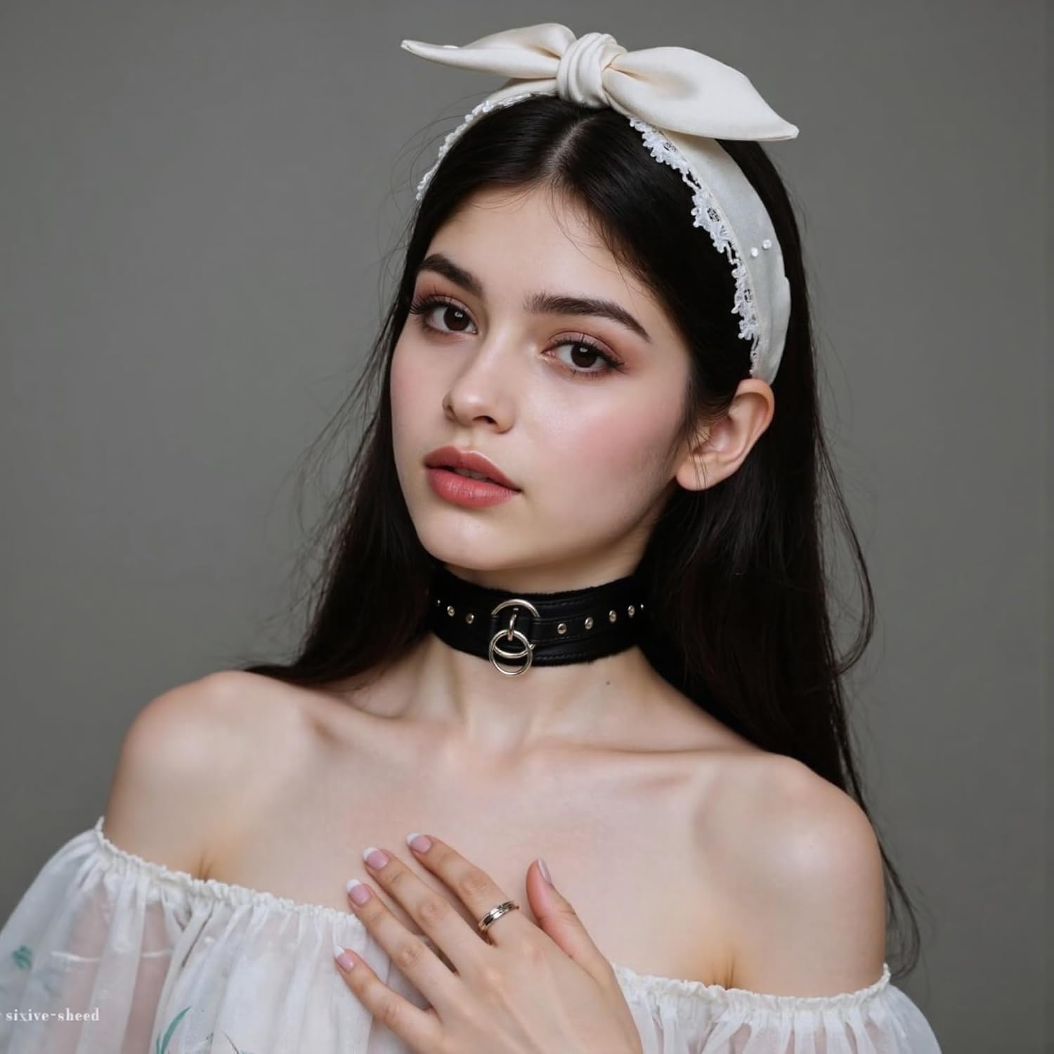 JOYMIN Black Choker Necklace for Women, Handmade PU Leather Gothic Collar with Crystal Rivets Soft Inner Fur Comfortable Punk Necklace - Image 7