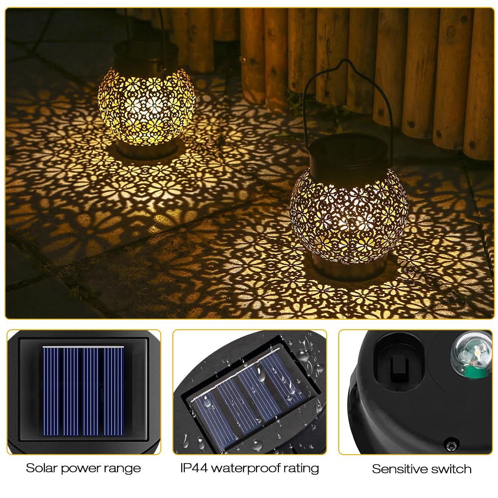 Lot De 6 Panneaux Solaires De Remplacement Pour Lampes De Jardin - IP44, Blanc Chaud, 8 Cm