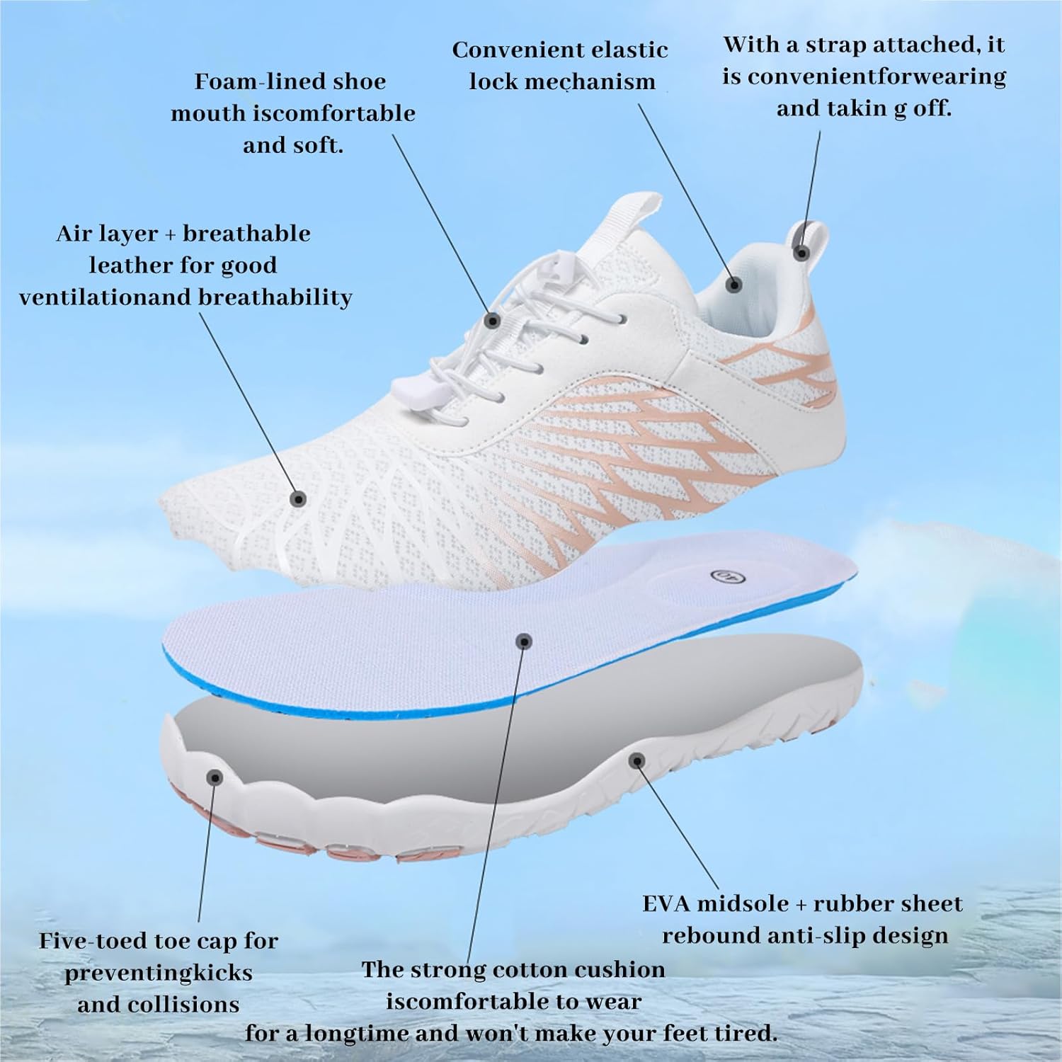Thickened Hike Barefoot Shoes Women Wide Toe Box, Pro - Healthy & Non-Slip Barefoot Shoes Unisex, Minimalist Footwear Women Men Hiking Footwear Walking Athletic Cross Training Sneakers