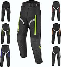 Men's Motorbike Trousers, Waterproof, Cordura Textiles, Protective Trousers for Motorcycle Trousers with Removable Armored Bike Protective Pants
