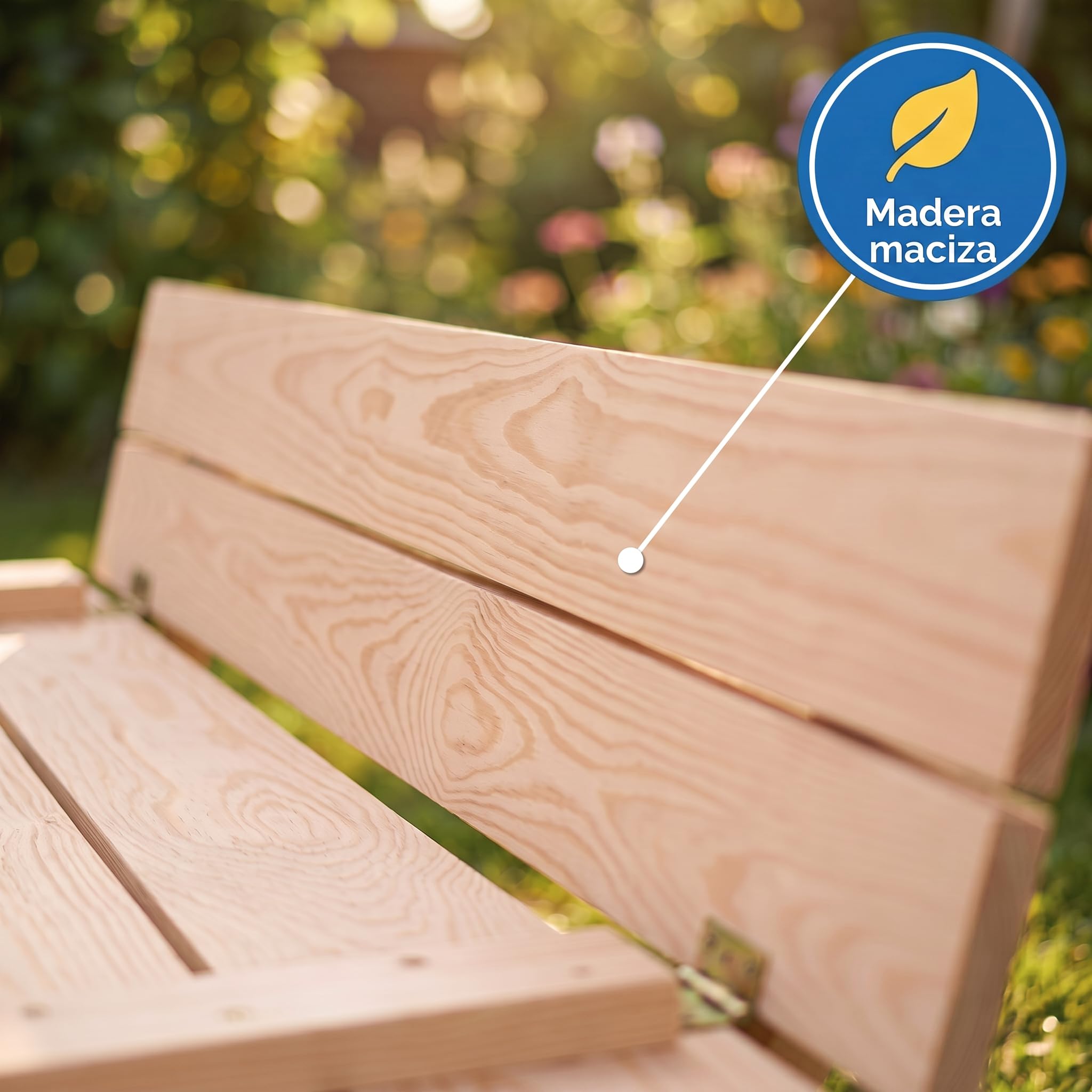 VELORA H&L Arenero Infantil de Madera con Tapa y 2 Bancos 120 x 120 cm – Caja de Arena 2 en 1 para Niños, Jardín y Exterior, Tela de Fondo Incluida