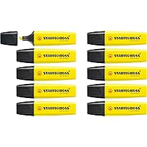 STABILO BOSS ORIGINAL – Evidenziatore – Confezione da 10 – Giallo