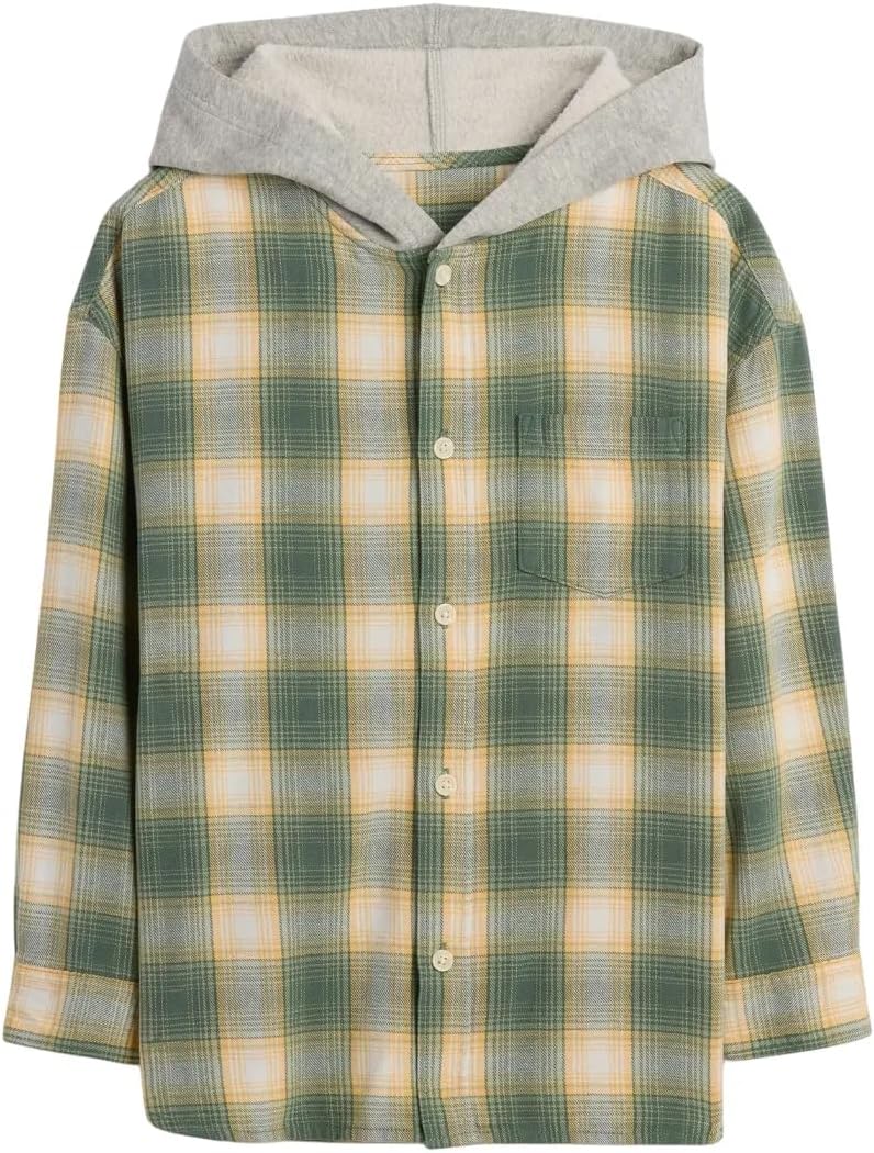 Gap Boys Long Sleeve Flannel Button-Down Shirt