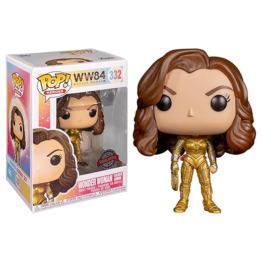 Funko Pop! Heroes: Dc'S Wonder Woman 1984 - Wonder Woman With Golden Armor (Metallic) Vinyl Figure, Amazon Exclusive