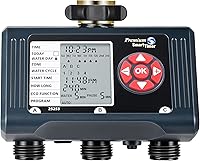 Vista 8 de DEWENWILS Temporizador de riego de 4 zonas, temporizador de agua para manguera de jardín con retardo de lluvia, riego manual/automático, manguera