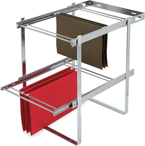 Miniatura 2 de Rev-A-Shelf RAS-FD-KIT Series - Sistema organizador de cajones de archivos de 2 niveles de altura estándar para archivos de tamaño carta y legal,