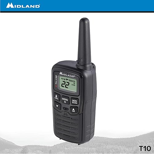 Miniatura 10 de Midland T10 - Walkie Talkie FRS de 22 canales, radio bidireccional de hasta 20 millas, color negro (paquete de 8)