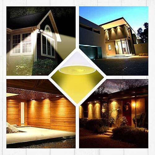 Miniatura 6 de Paquete de 4 bombillas LED PAR38 amarillas ámbar para exteriores, luz de inundación LED para exteriores, 17W (equivalente a 120 vatios), regulables,