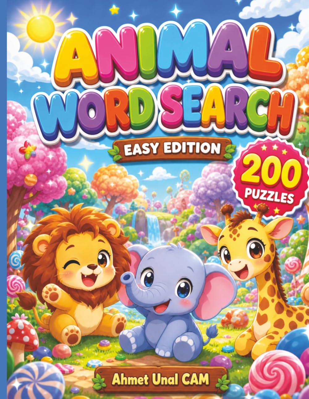 Animal Word Search Easy Edition: 200 Easy Word Search Puzzles with Animal Themes for Beginners and Relaxing Fun