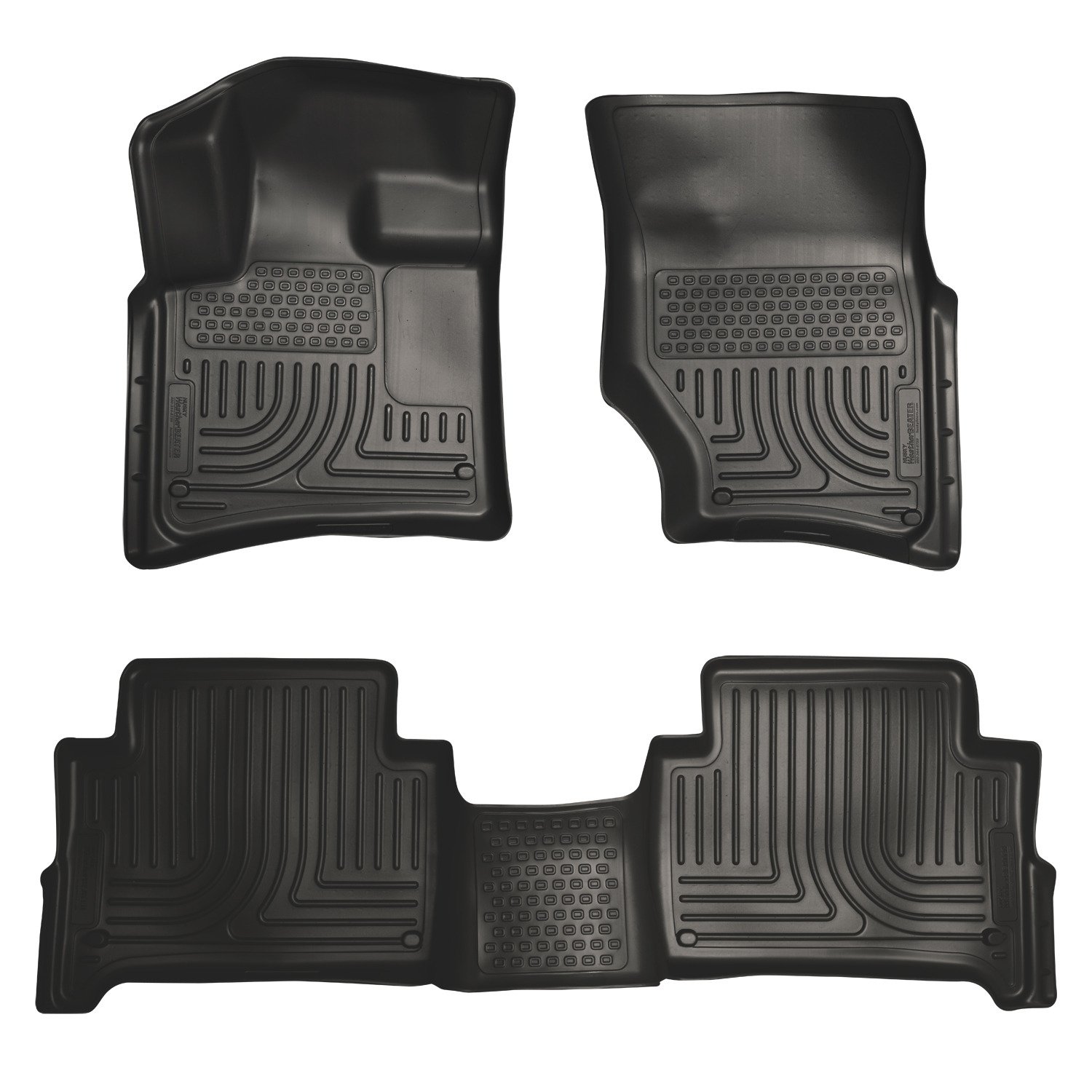 Husky Liners Weatherbeater Floor Mats Fits 2007-2015 Audi Q7 Front 2nd Row 3-pc Black - 96421