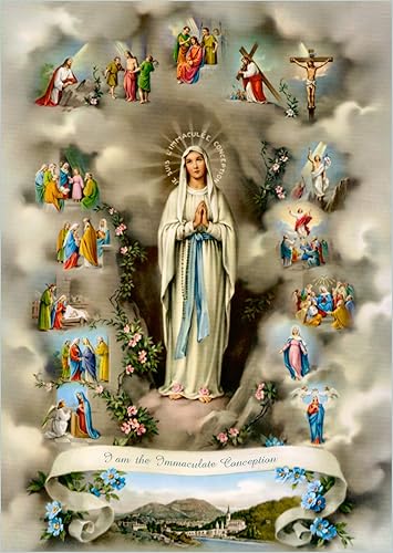 Rompecabezas educativo de 500 piezas con figuras religiosas de Nuestra Señora del Rosario para relajarse y divertirse