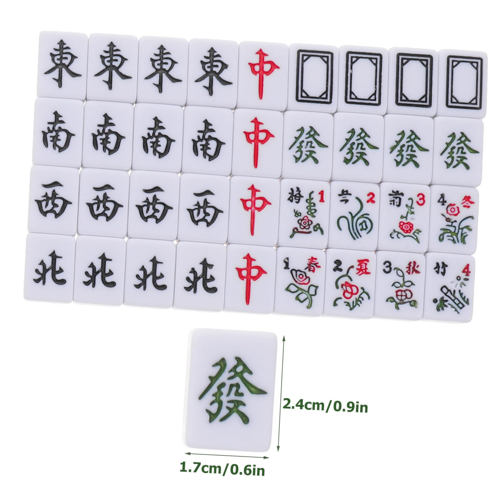 BESTonZON Miniatur Chinesische Mahjong Steine 1 Satz aus Melamin, Rosa