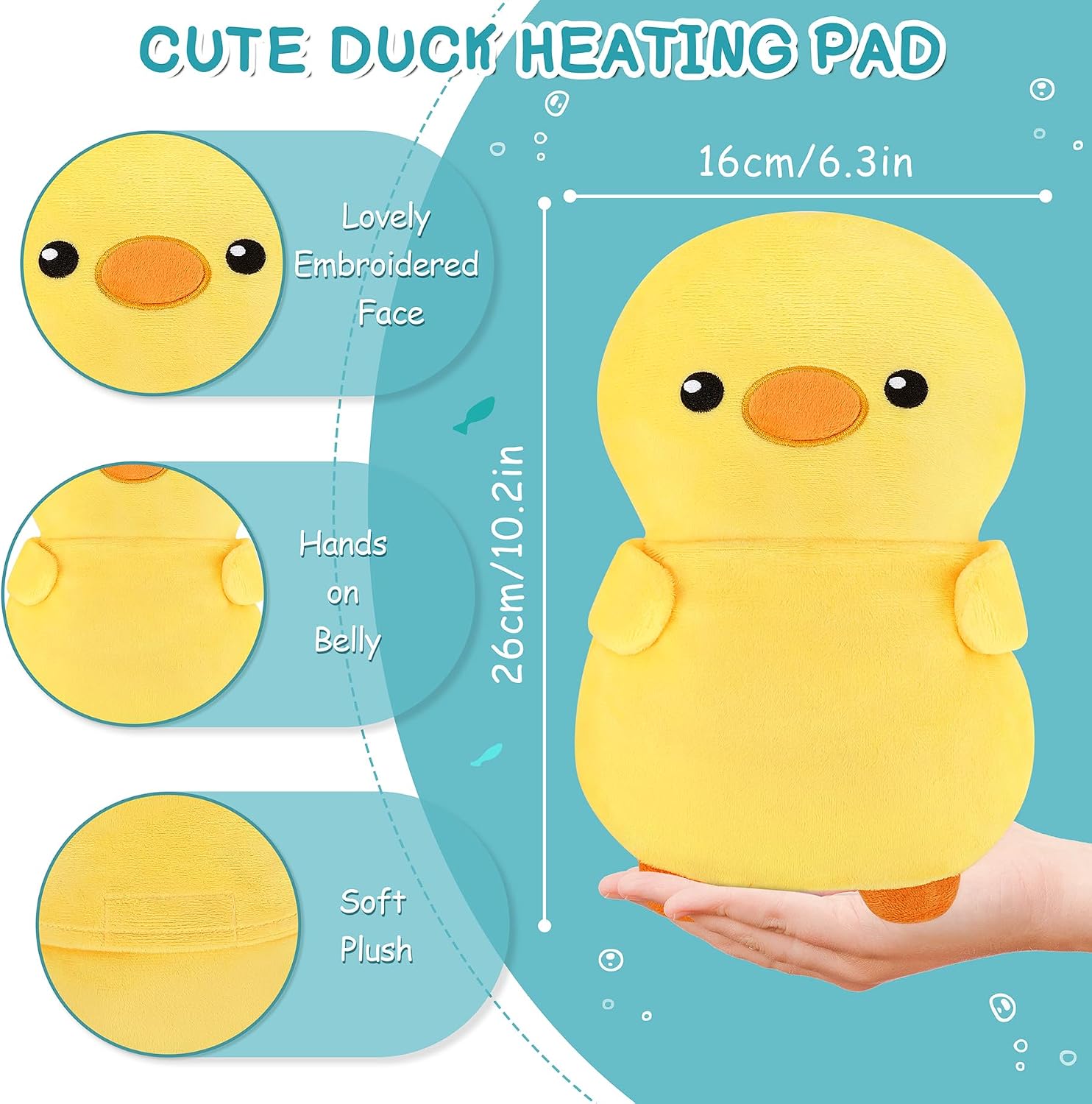 Yellow Duck Microwavable Heating Pad for Cramps Period & Pain Relief image 2