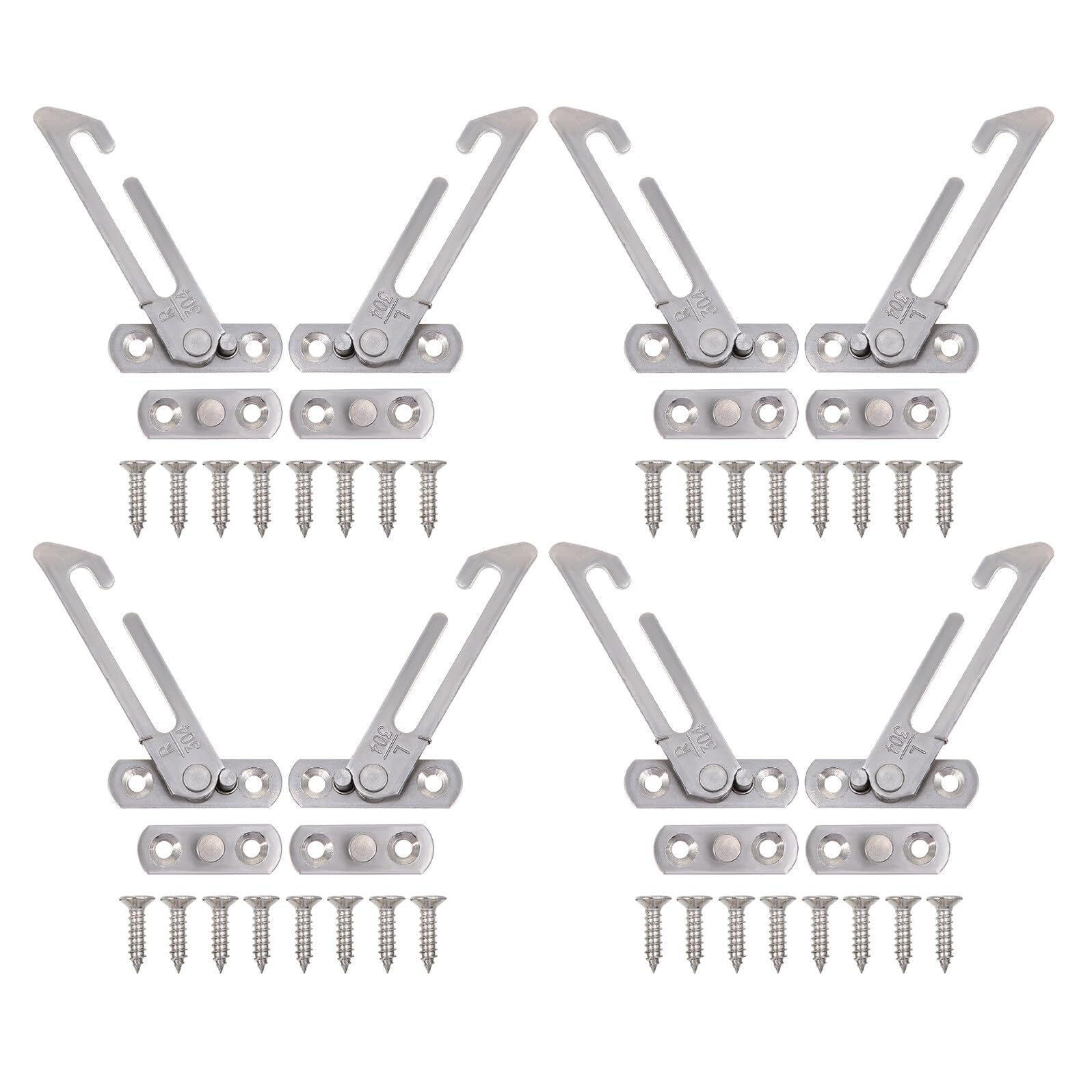 Limitador de ventanas de acero inoxidable duradero POPETPOP 8 Piezas