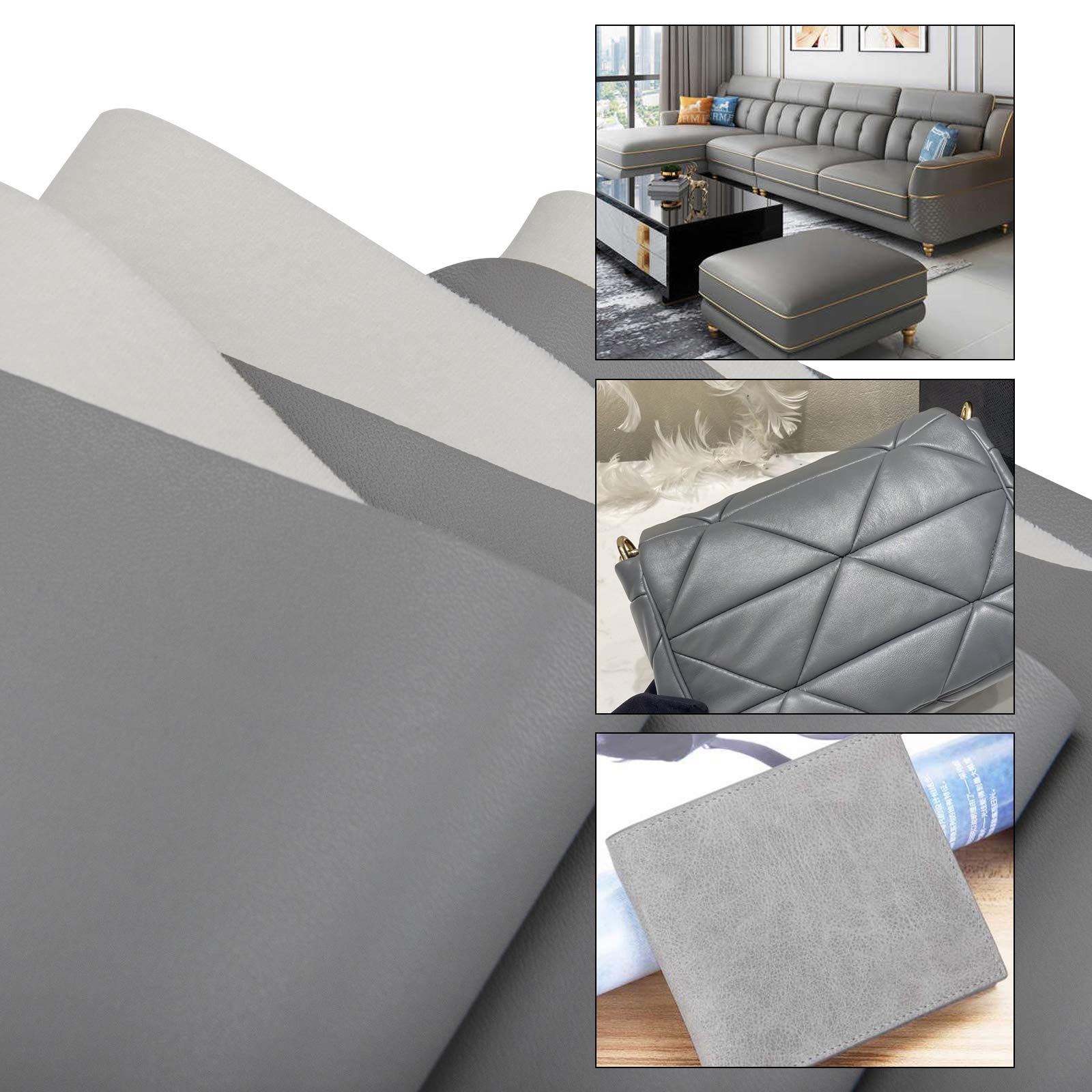 Material de la tela de poliuretano, 2 yardas, 54 x 72 pulgadas, hojas de piel sintética de 1.2 mm de grosor, perfectas para tapicería, manualidades de bricolaje, fabricación de sombreros, manualidades