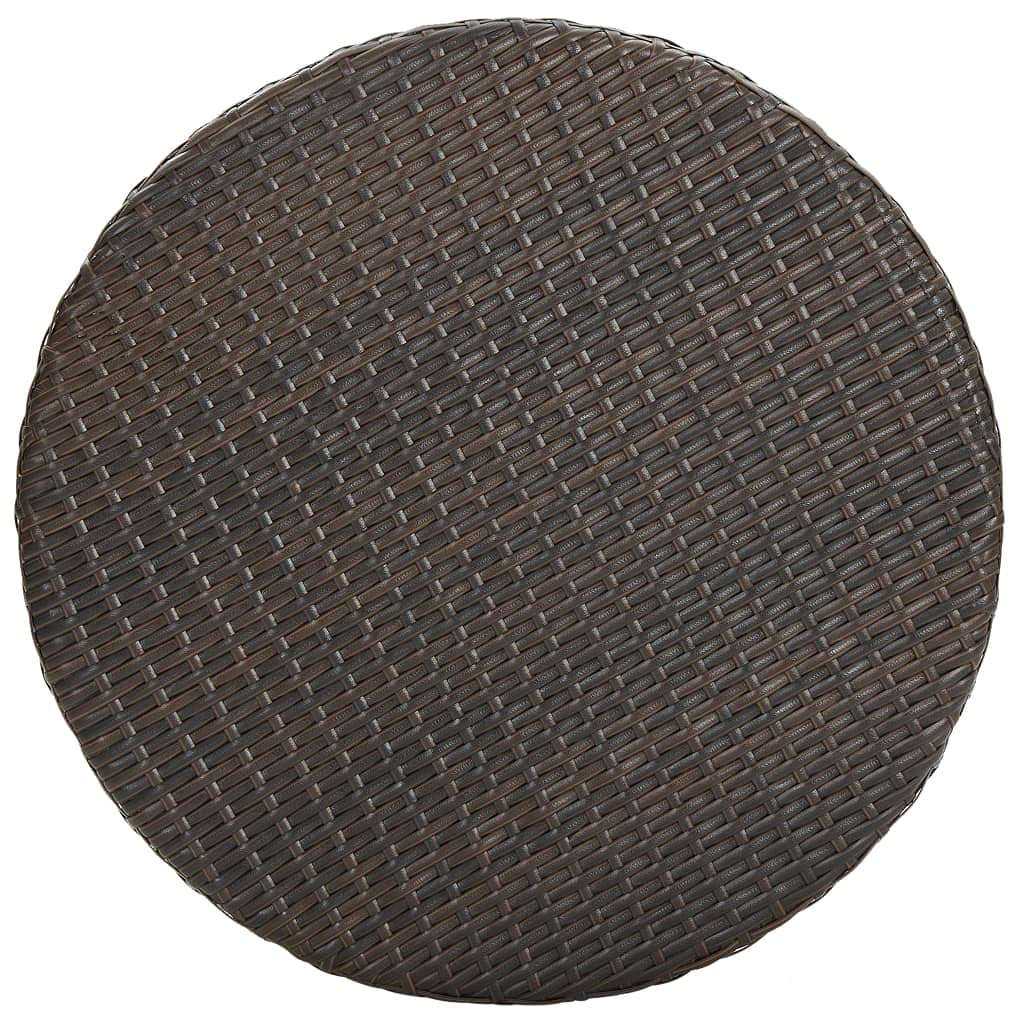 vidaXL 3-cz. zestaw mebli barowych, z poduszkami, rattan PE, brązowy