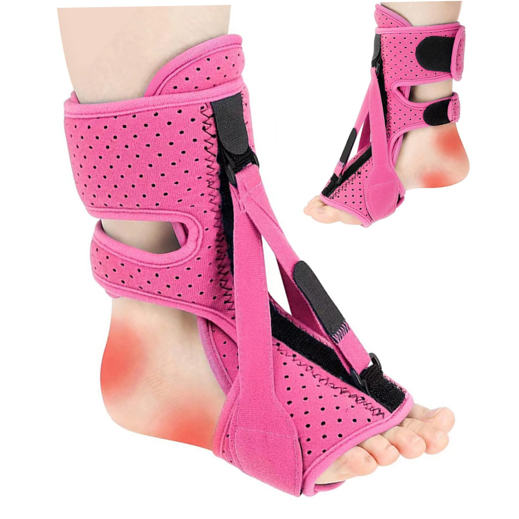 Férula nocturna para fascitis plantar soporte ligero para aliviar el dolor en el talón soporte para tobillo para hombres y mujeres