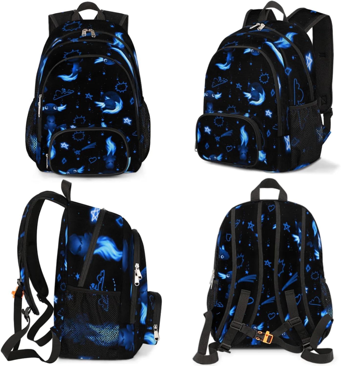 Kids School Backpack for Boys Girls - Lightweight Waterproof Bookbag School Bag Outdoor for Students College Travel Daypack with Chest Strap 16.7 Inch, Axolotl