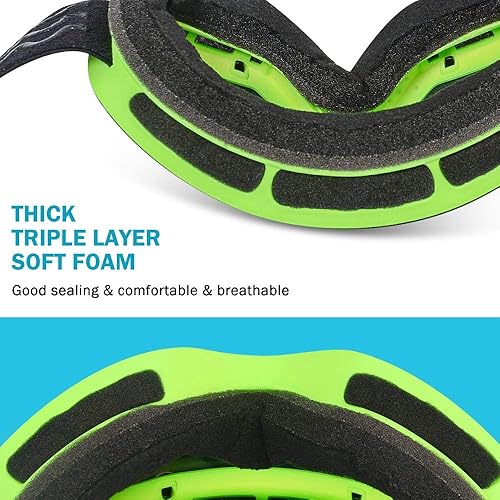 Miniatura 9 de ZIONOR XMINI Gafas de esquí o snowboard para niños y niñas Gafas para la nieve con protección de rayos ultravioleta, no se empañan, con lente