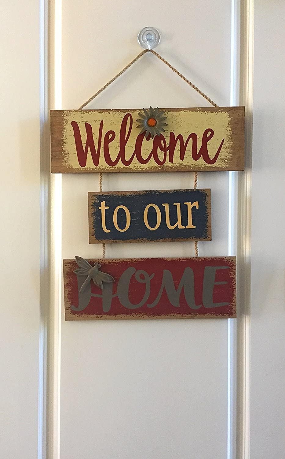 Welcome Home Sign For Wall Front Door Decor Indoor Outdoor 16" x 21"F
