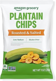 Amazon Grocery, Roasted & Salted Plantain Chips, 1 Oz, 36 Ct (Previously...