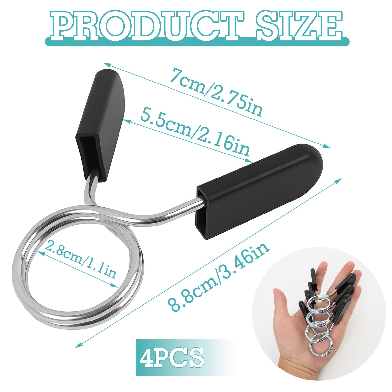 Pince De Serrage à Ressort Pour Disques Et Barre De Musculation Standard 30 Mm