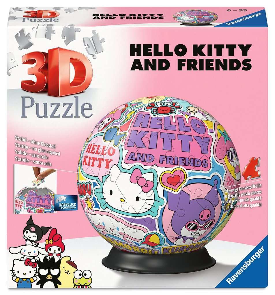 Ravensburger Hello Kitty, 72 piece 3D Jigsaw Puzzle for Adults and Kids Age 6 Years Up - No Glue Required