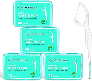 Dental Floss Picks Interdental Picks Tooth Flosser for Adults Teeth Cleaning Mint Flavor Toothpick Stick Soft On Gum & Teeth, 160 Count