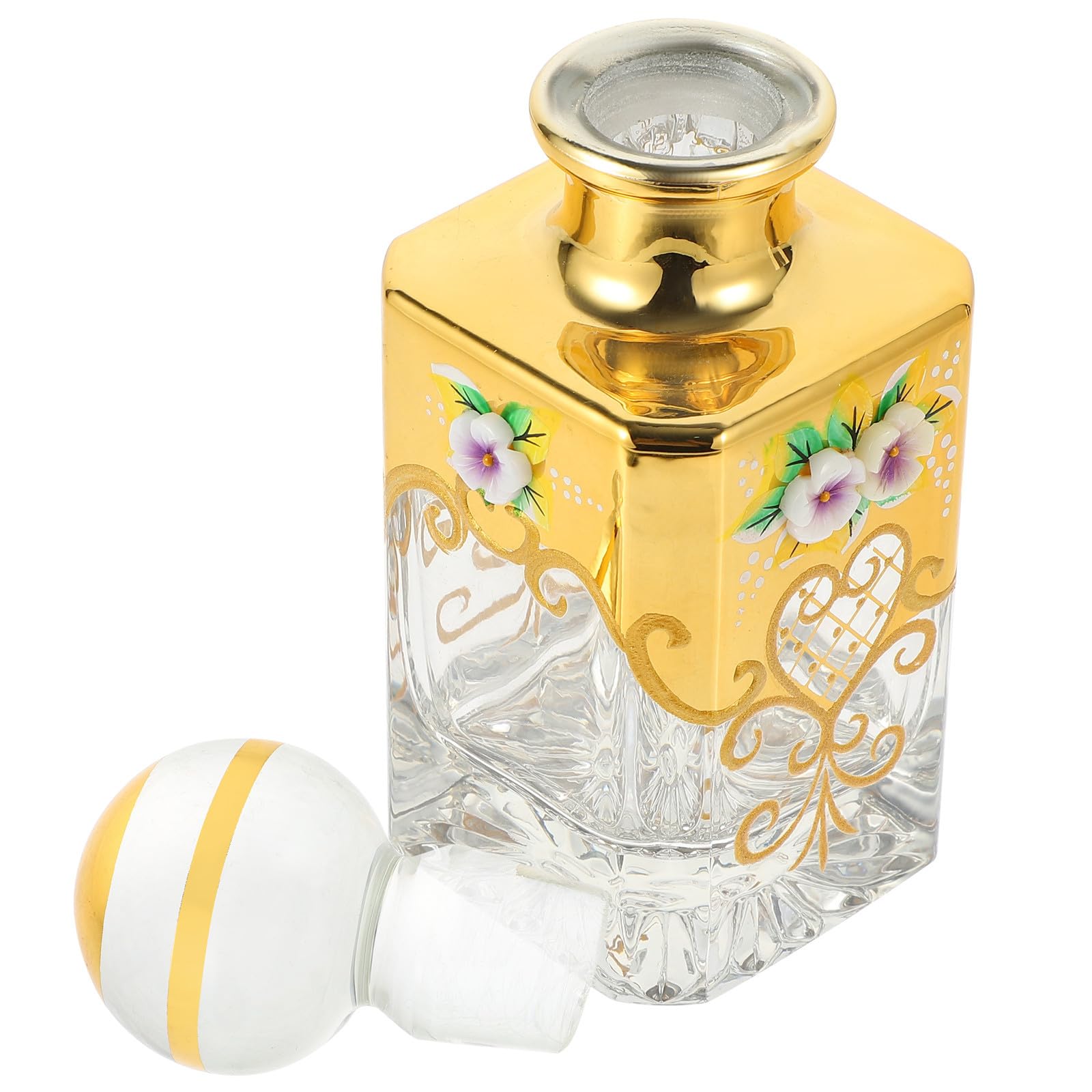 Botella de Perfume de Vidrio de 150ml Recargable Efecto Decorativo, Estilo Clásico y Elegante para Uso Personal y Viaje