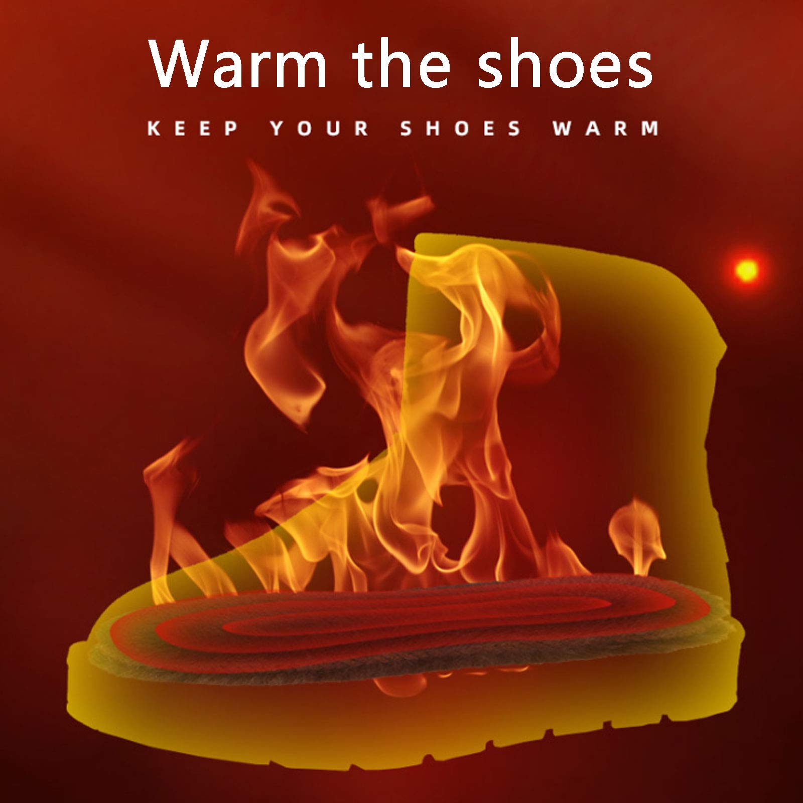 Solette Riscaldate, USB Scarpe Scaldino, Scaldapiedi Scarpe Scaldapiedi Neutro Invernali Solette Taglio per Donne e Uomini Caccia Invernale Sci Pesca Escursionismo,36