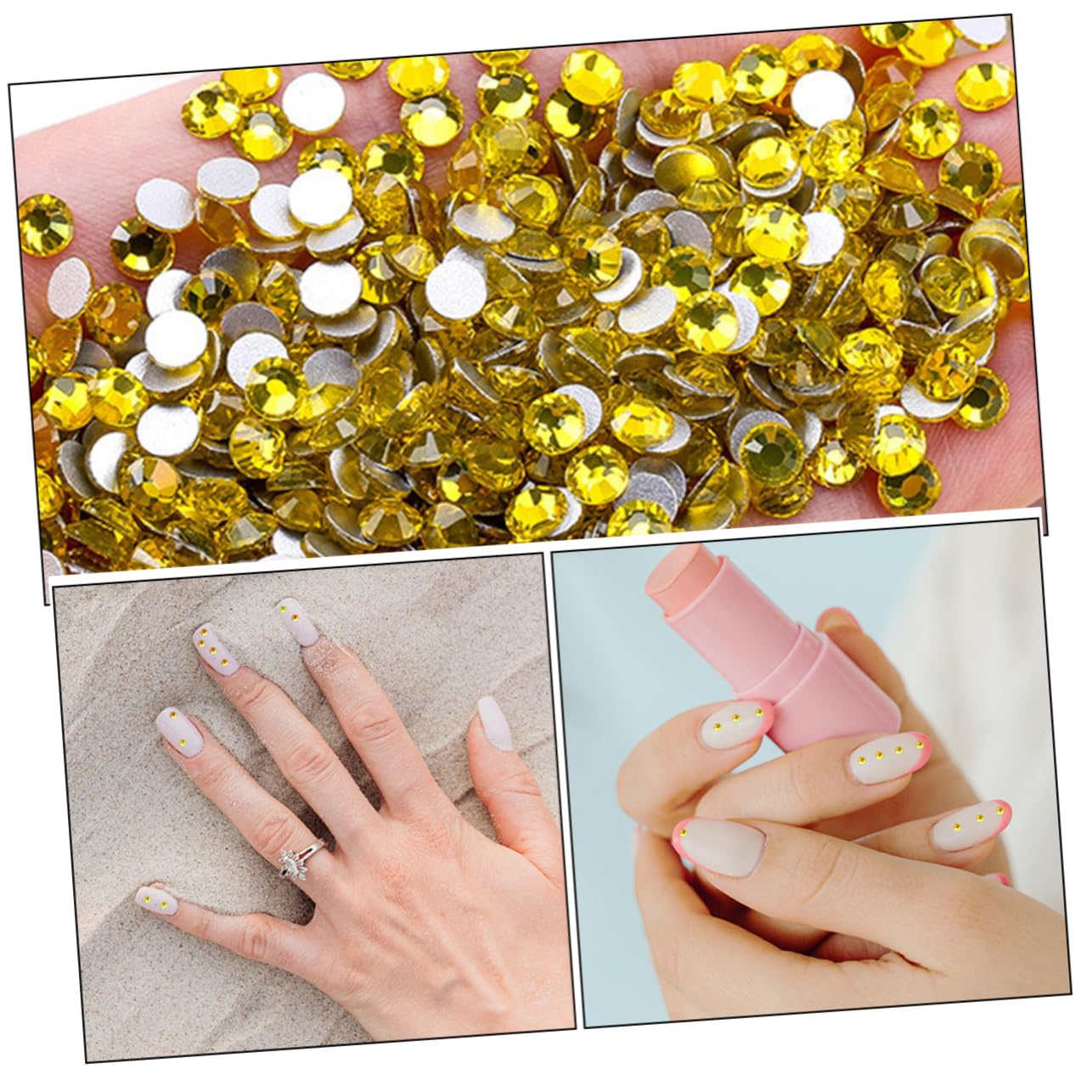 SHINEOFI 14400piezas Gemas De Uñas Vidrio Rhinestones Para Manualidades y Decoración De Uñas Tamanos Múltiples Para y Arte