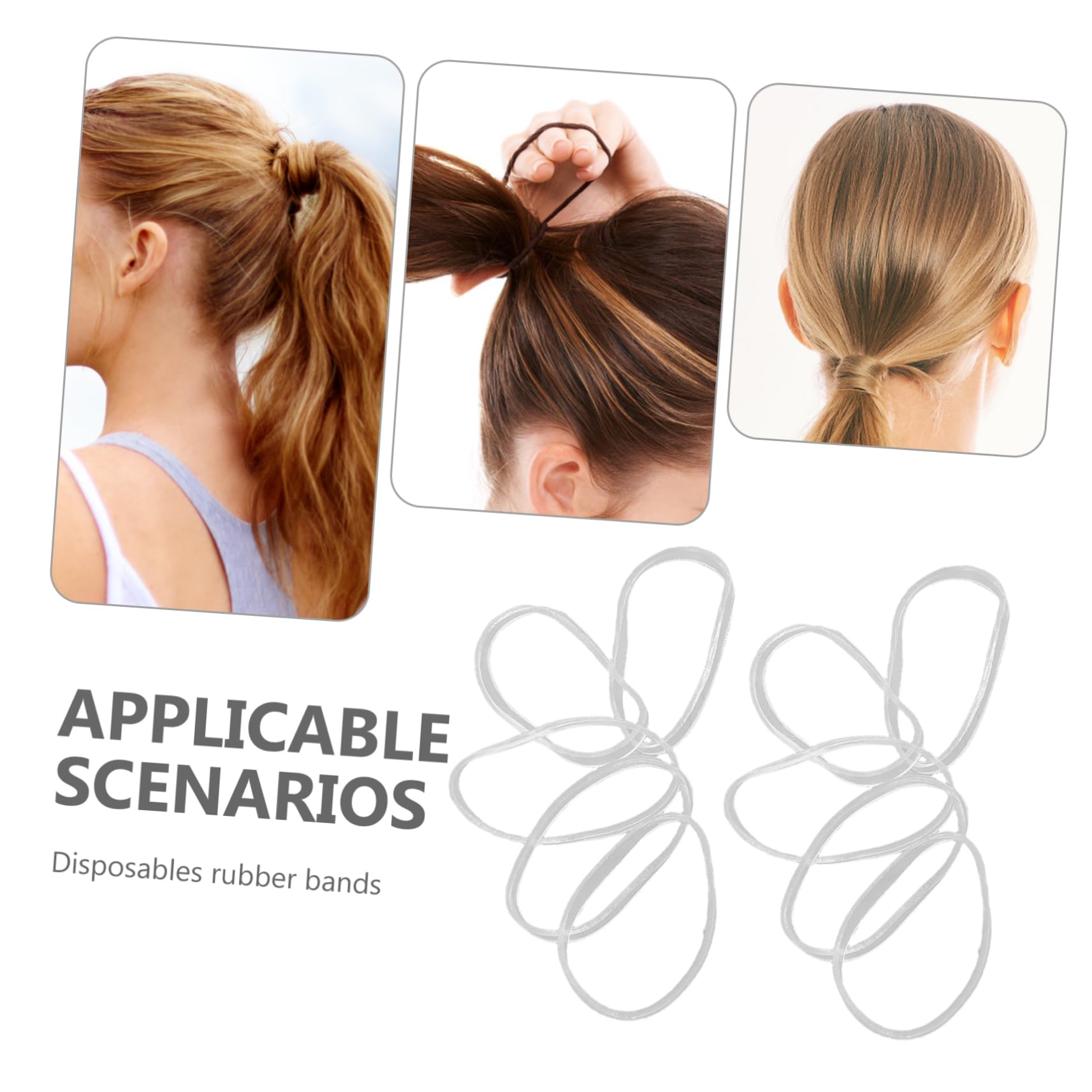 Beavorty 5000pezzi Elastici Trasparenti per Capelli Spessi ad Alta Elasticità Resistenti e Durevoli per Sport Viaggi e Uso Quotidiano