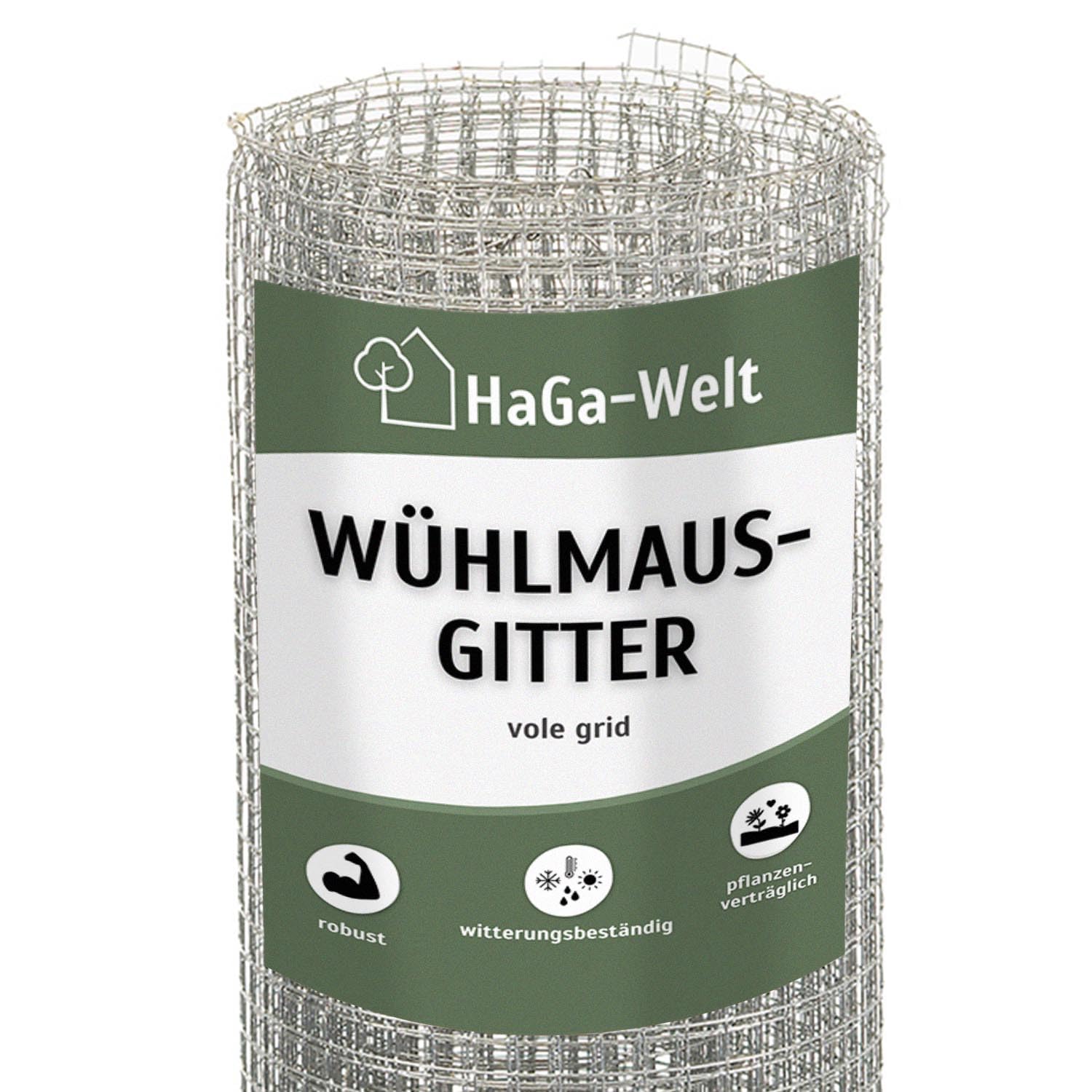 HaGa Wühlmausgitter aus Metall – 1m x 5m – Effektiver Schutz für Beete & Rasen | Umweltfreundliche Barriere gegen Wühlmaus | Robustes & Langlebiges Drahtgitter | auch als Hasendraht & Volierendraht