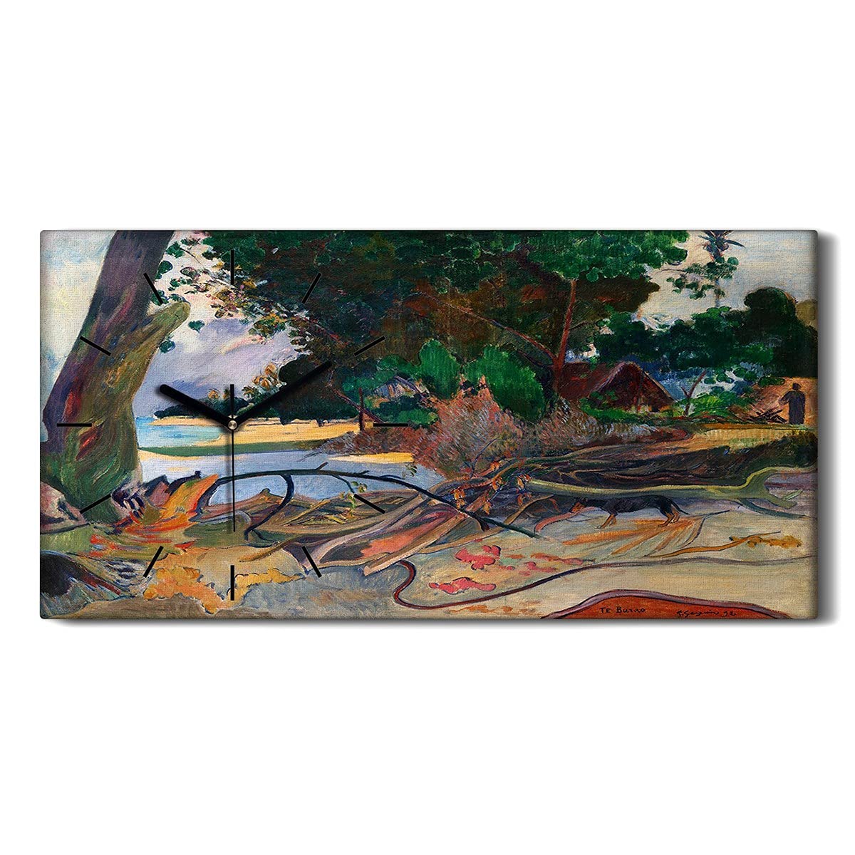 Image Décoration Horloge sur Toile Coloray 60x30cm Cadeau Art Moderne
