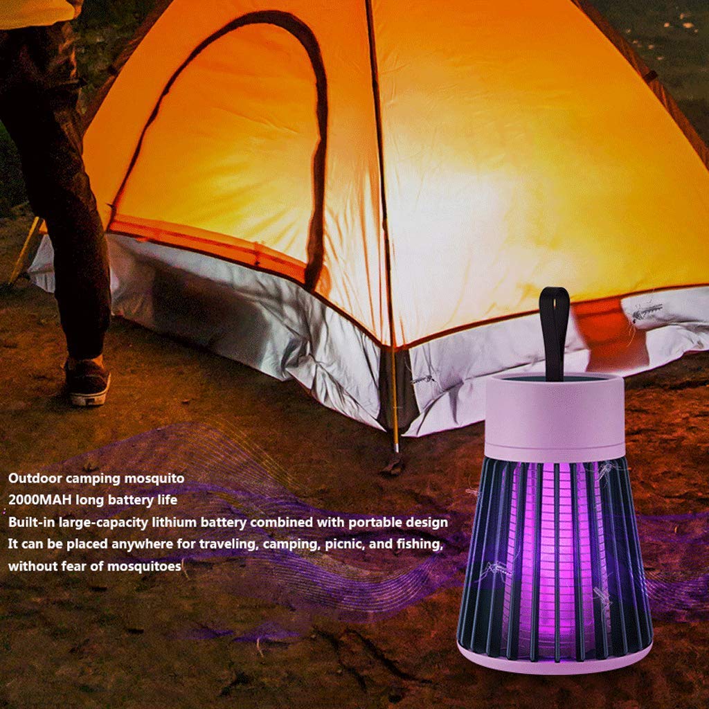 Lampa przeciw komarom, lampa przeciw komarom, 5 W, fioletowa świetlówka UV Skuteczne przyciąganie, środek przeciw komarom zabija latające owady, komary
