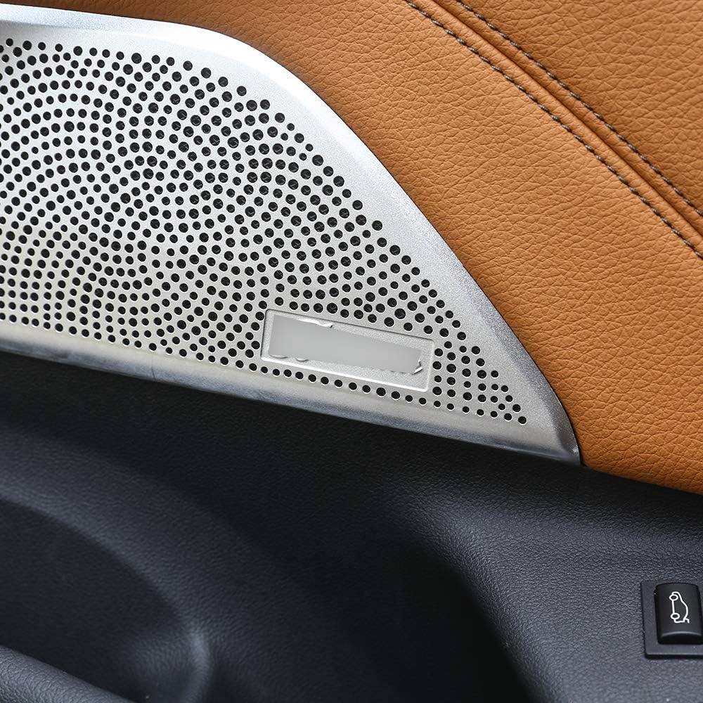 Aluminum alloy Front Door Speaker Cover Trim For BMW 5 Series G30 2018 Car-styling 2pcs