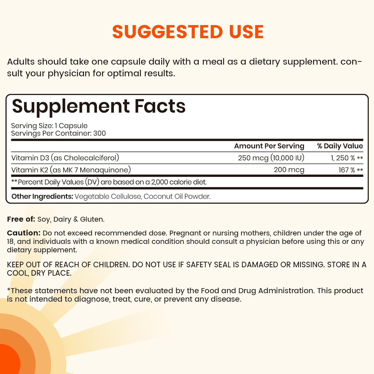 VEV Corefeel Vitamin D3 K2 10,000 IU, 200 mcg MK-7, 300 Coconut Oil Softgels, 2 in 1 Vitamins Supplement D & K (Include MK7), Easy to Swallow, Supports Calcium Absorption, Bone... 11 VEV Corefeel Vitamin D3 K2 10,000 IU, 200 mcg MK-7, 300 Coconut Oil Softgels, 2 in 1 Vitamins Supplement D & K (Include MK7), Easy to Swallow, Supports Calcium Absorption, Bone... - Image 9