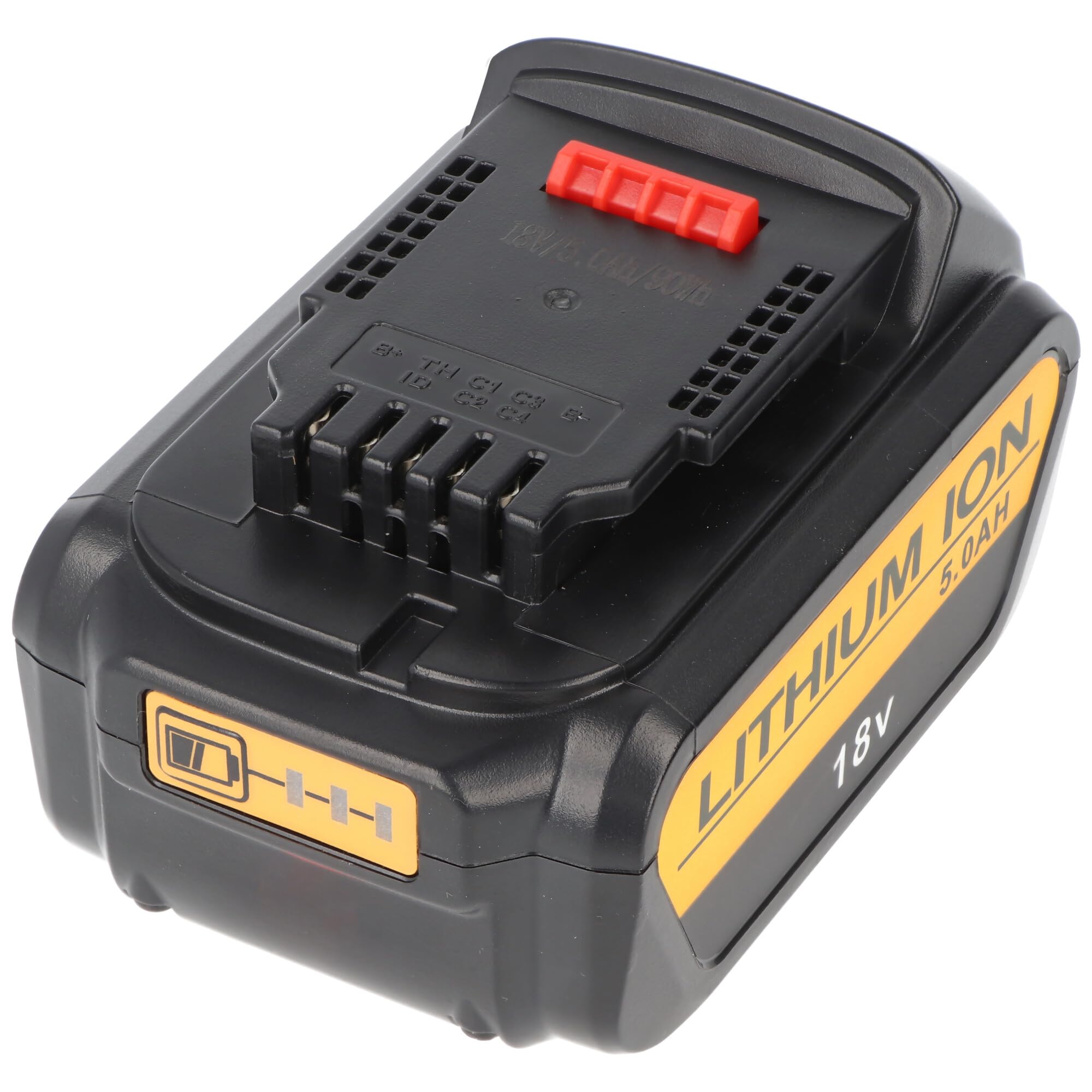 AccuCell - Batería para Dewalt DCB180, DCB181, DCB182, DCB183, DCB185, DCB200, DCB201, DCB203, DCB204 (ion de litio, 5 Ah)