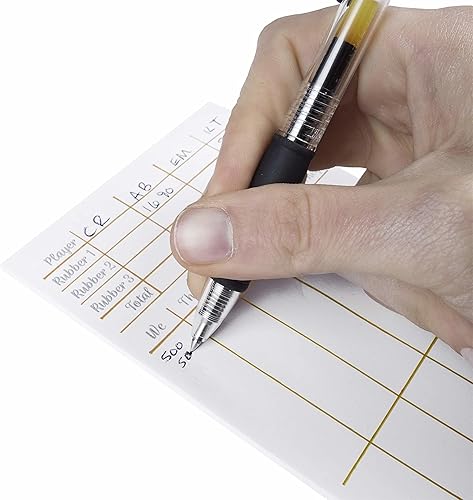 Miniatura 3 de Tarjetas de puntuación Bridge, paquete de 75  Hojas de puntuación de repuesto  Accesorios imprescindibles para la noche de juego  Clásico WeThey