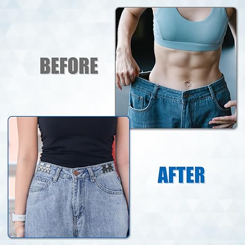 Miniatura 6 de 10 pares de botones de oso para jeans, hebilla de cintura ajustable, hebilla de cintura extraíble, no requiere costura, apriete de botón para falda
