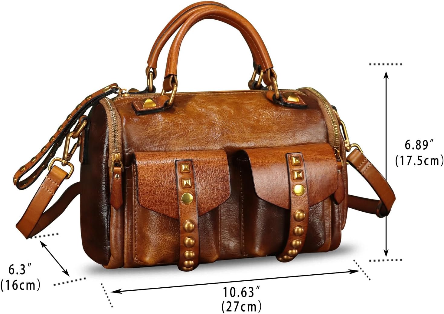Genuine Leather Handbags for Women Crossbody Shoulder Bag Vintage Designer Top Handle Bag Western Satchel Purse
